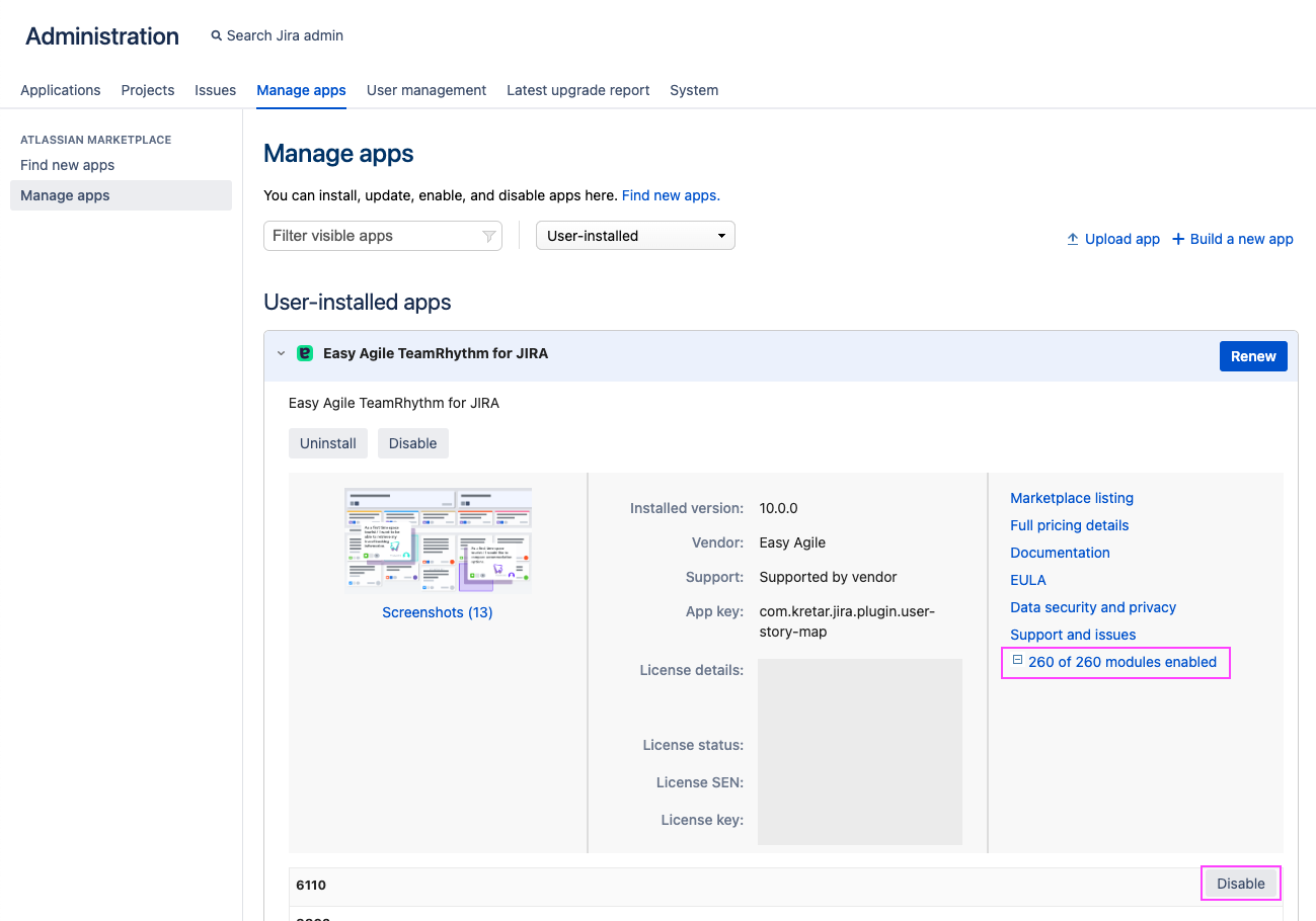 Jira DC TeamRhythm disable modules highlighted.png