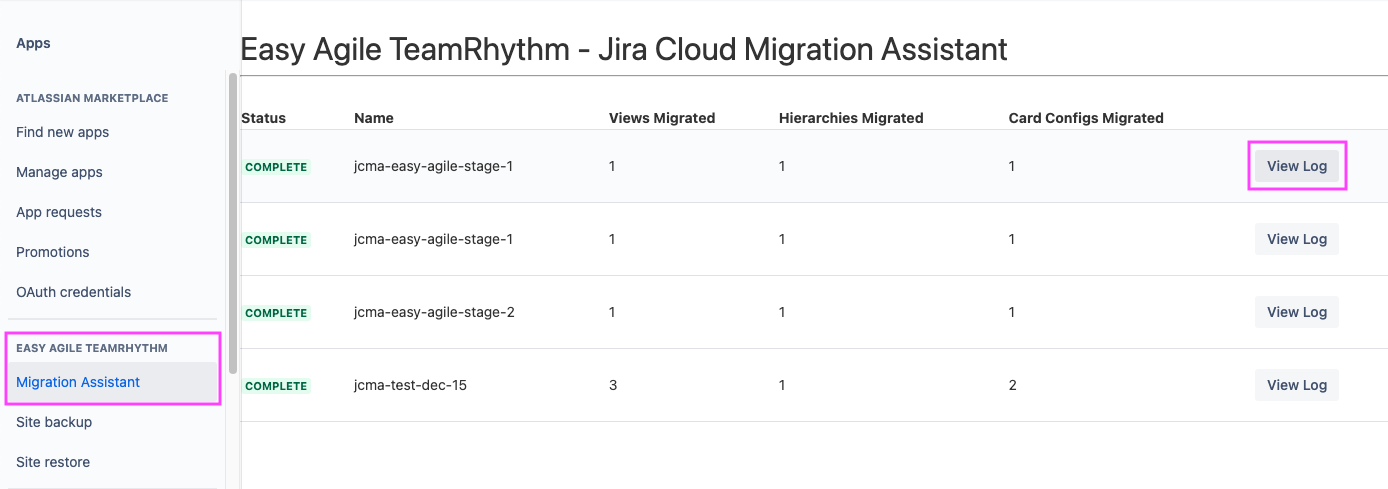 TeamRhythm JCMA logs View Log highlighted.png