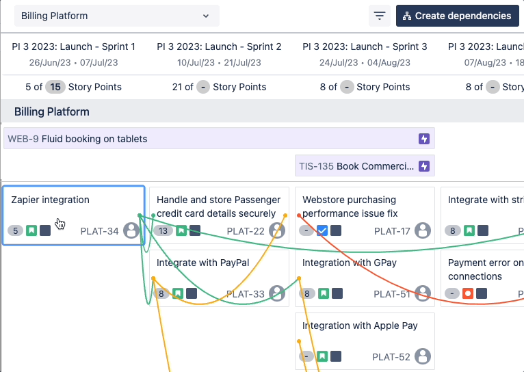 Create dependencies in team.gif