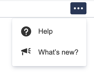 Ellipsis or meatball menu open showing a Help button