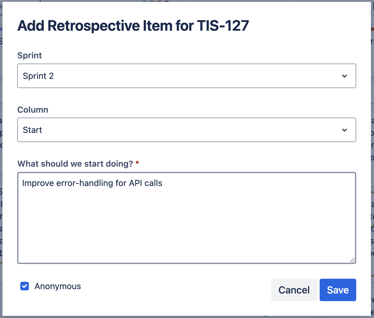 Add Retrospective item for TIS-127 filled.png