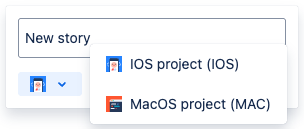 Team planning quick create project select.png
