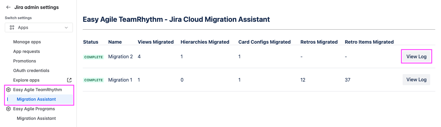 TeamRhythm Migration Assistant page highlighted.png