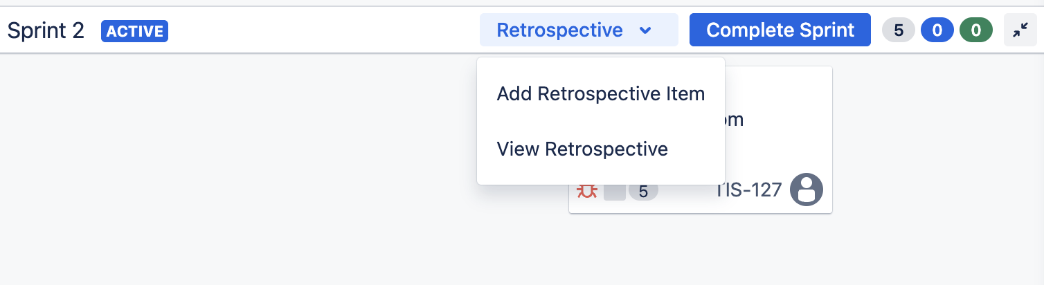 User story map active sprint swimlane retro dropdown.png