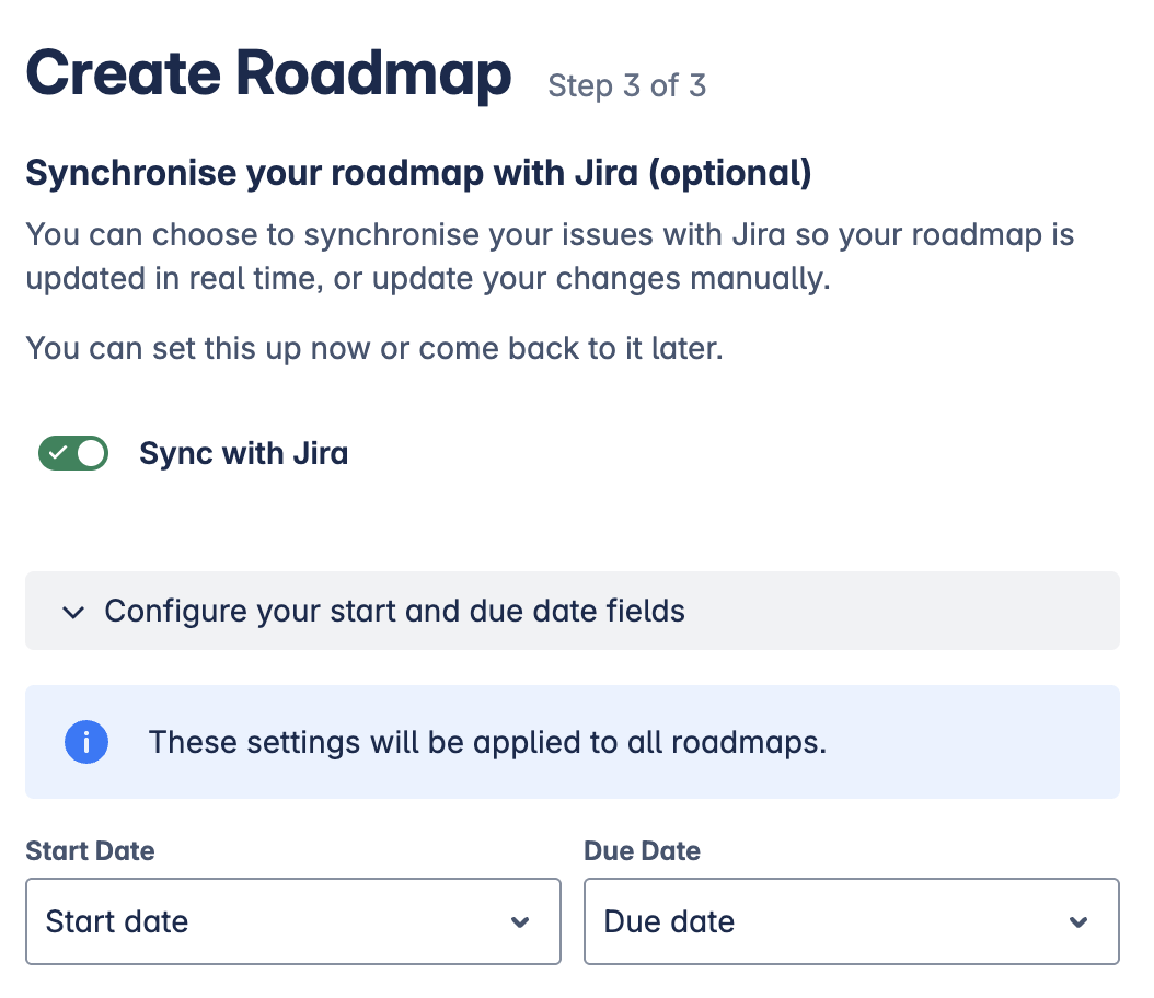 Create Roadmap Sync with Jira date fields admin.png