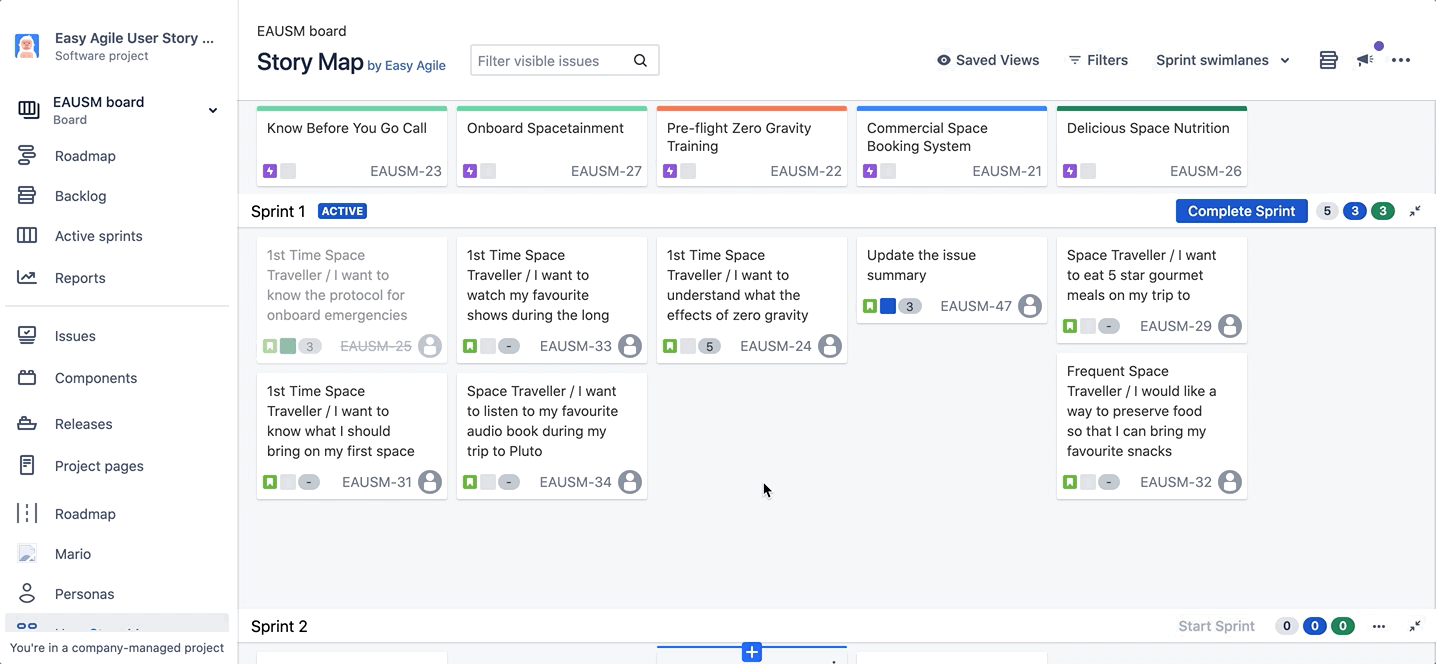 Scroll to Backlog - New Sprint.gif